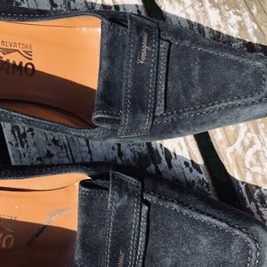 Black Suede Salvatore Ferragamo Italian Pump Heels